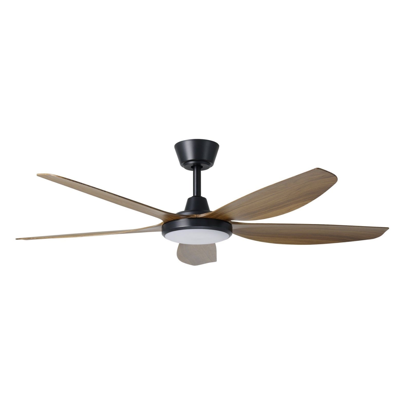 Eglo Miami 52 DC Ceiling Fan with LED Light Black/Teak  20796707 - The Blue Space