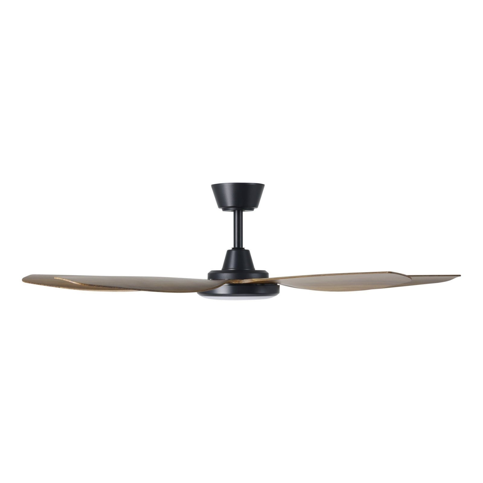 Side View Eglo Miami 52 DC Ceiling Fan with LED Light Black/Teak  20796707 - The Blue Space