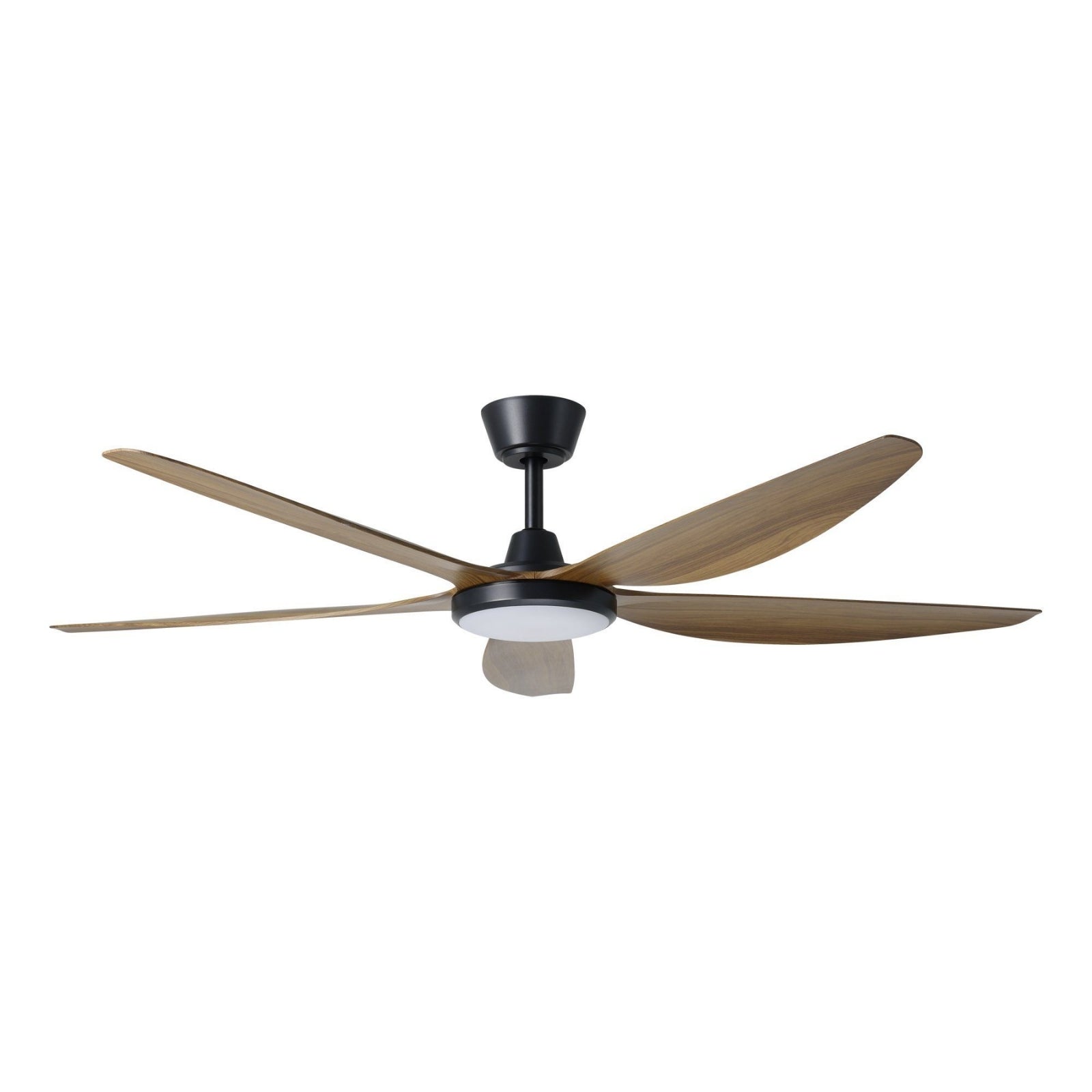 Eglo Miami 60 DC Ceiling Fan with LED Light Black/Teak  20796807 - The Blue Space