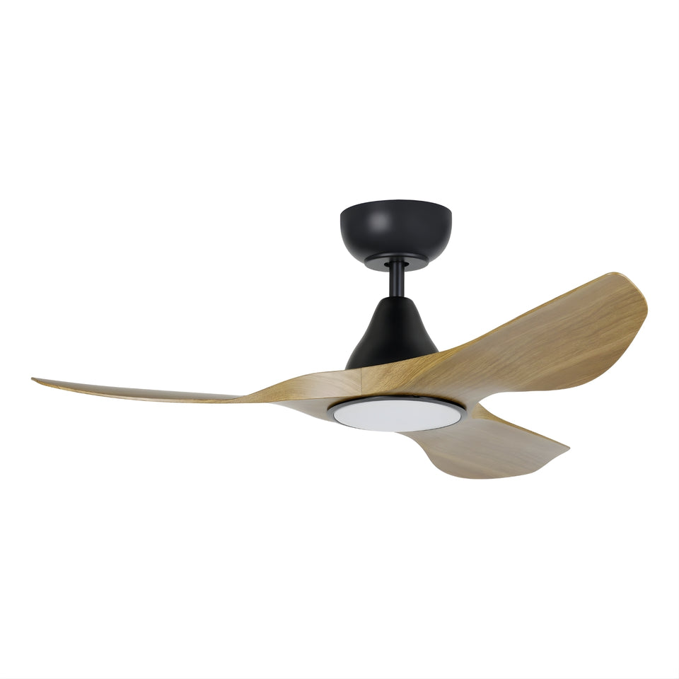 Eglo Surf 40 DC Ceiling Fan with LED Light Burmese Teak/Black