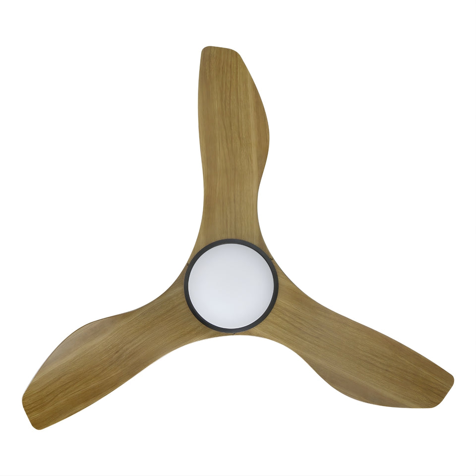 Eglo Surf 40 DC Ceiling Fan with LED Light Burmese Teak/Black