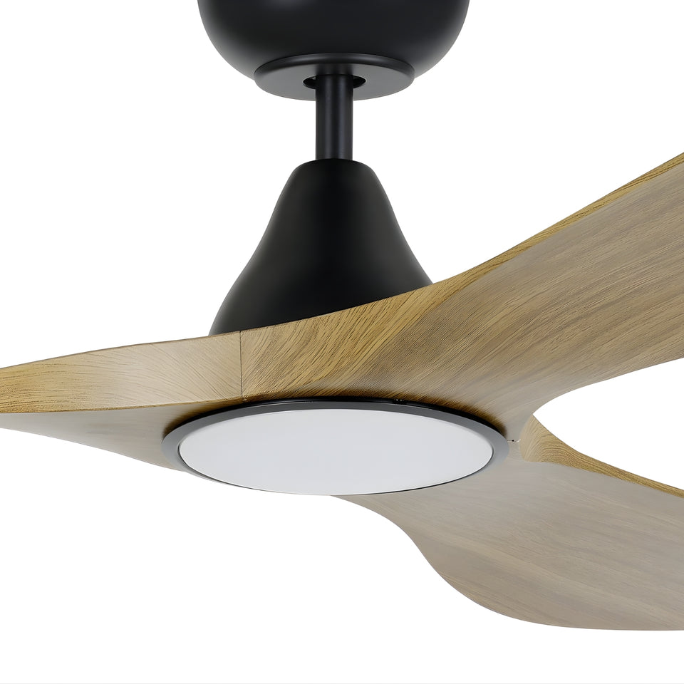 Eglo Surf 72 DC Ceiling Fan with LED Light Burmese Teak/Black