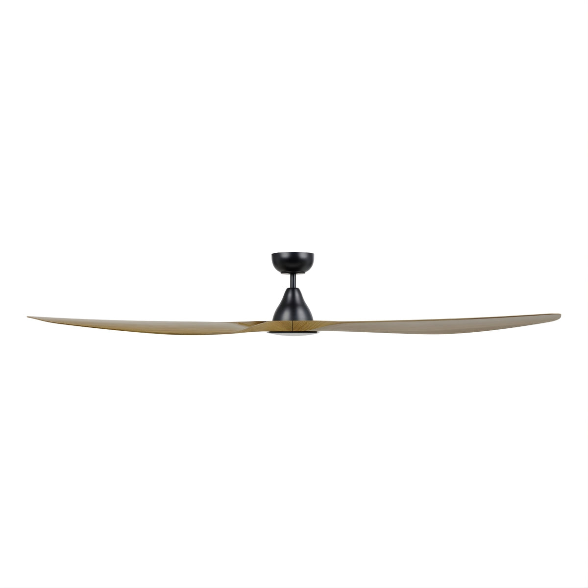 Side View Eglo Surf 72 DC Ceiling Fan with LED Light Burmese Teak/Black  20789517 - The Blue Space