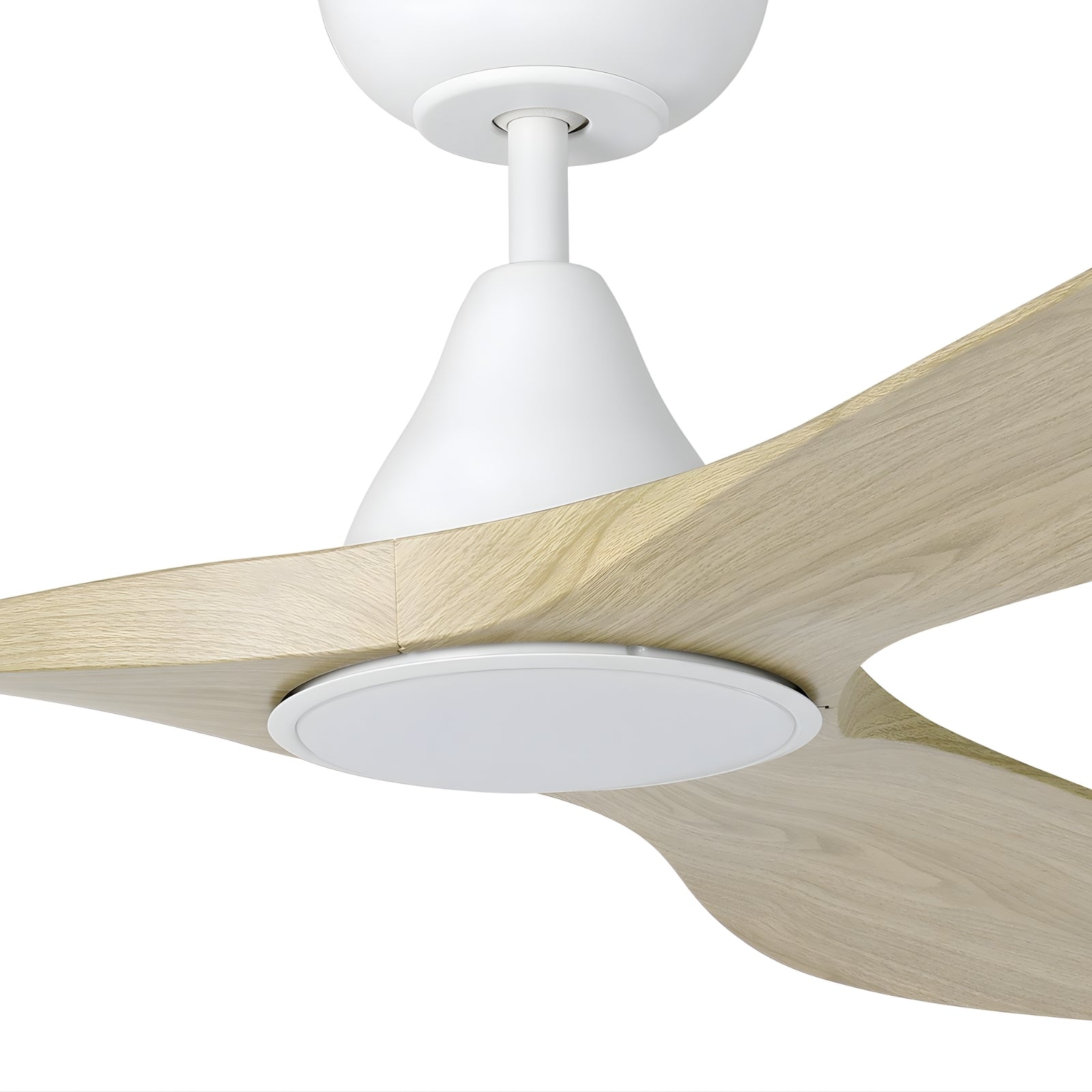 Details Eglo Surf 72 DC Ceiling Fan with LED Light Oak/White    20789516 - The Blue Space