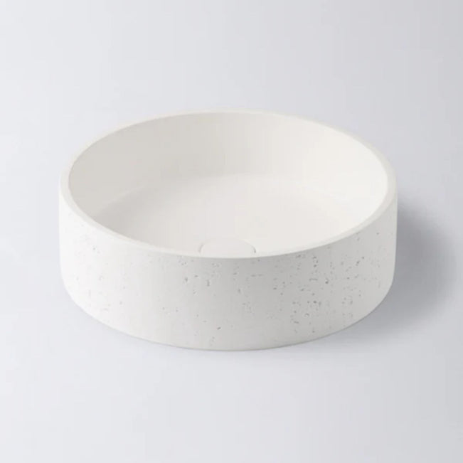 Eight Quarters Concrete Natural Circle White EQCN1-W - The Blue Space