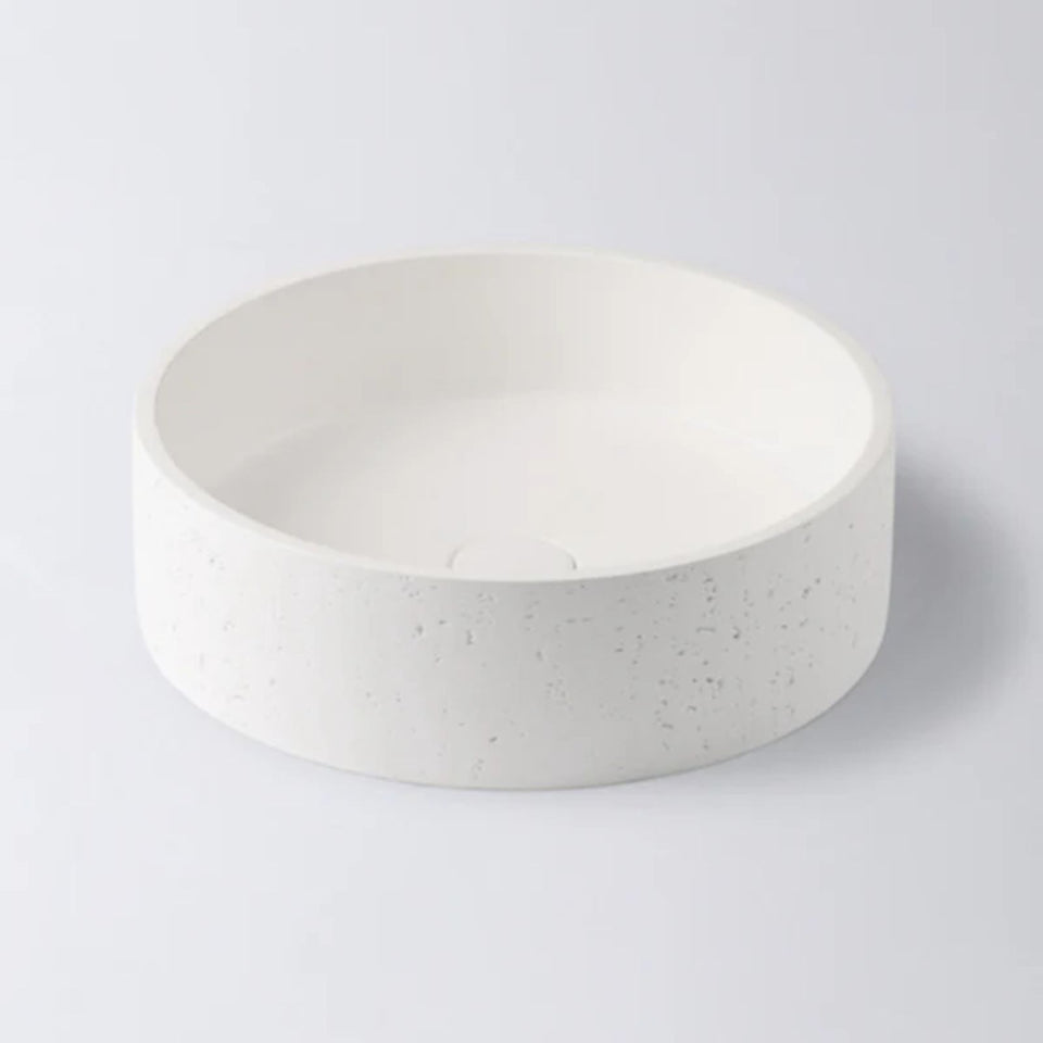 Eight Quarters Concrete Natural Circle White