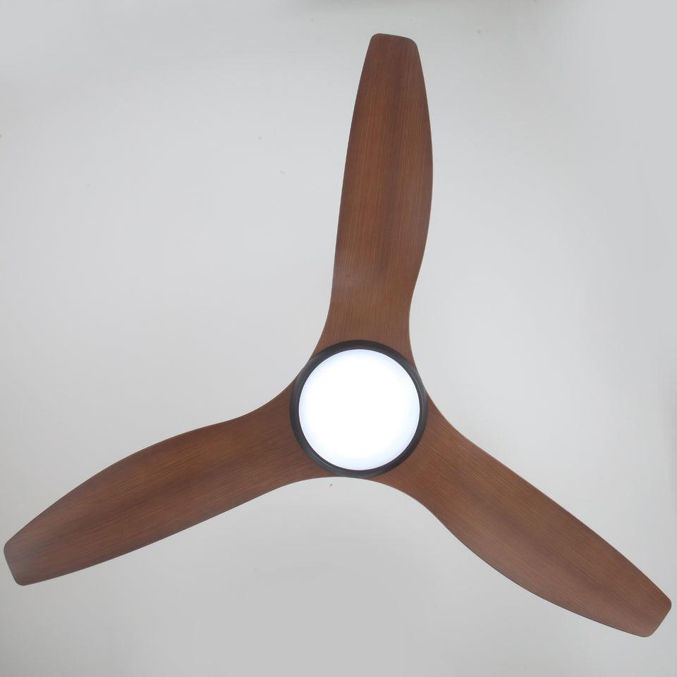 Fanco Breeze 52'' (132cm) AC Ceiling Fan with LED Light - Black and Koa