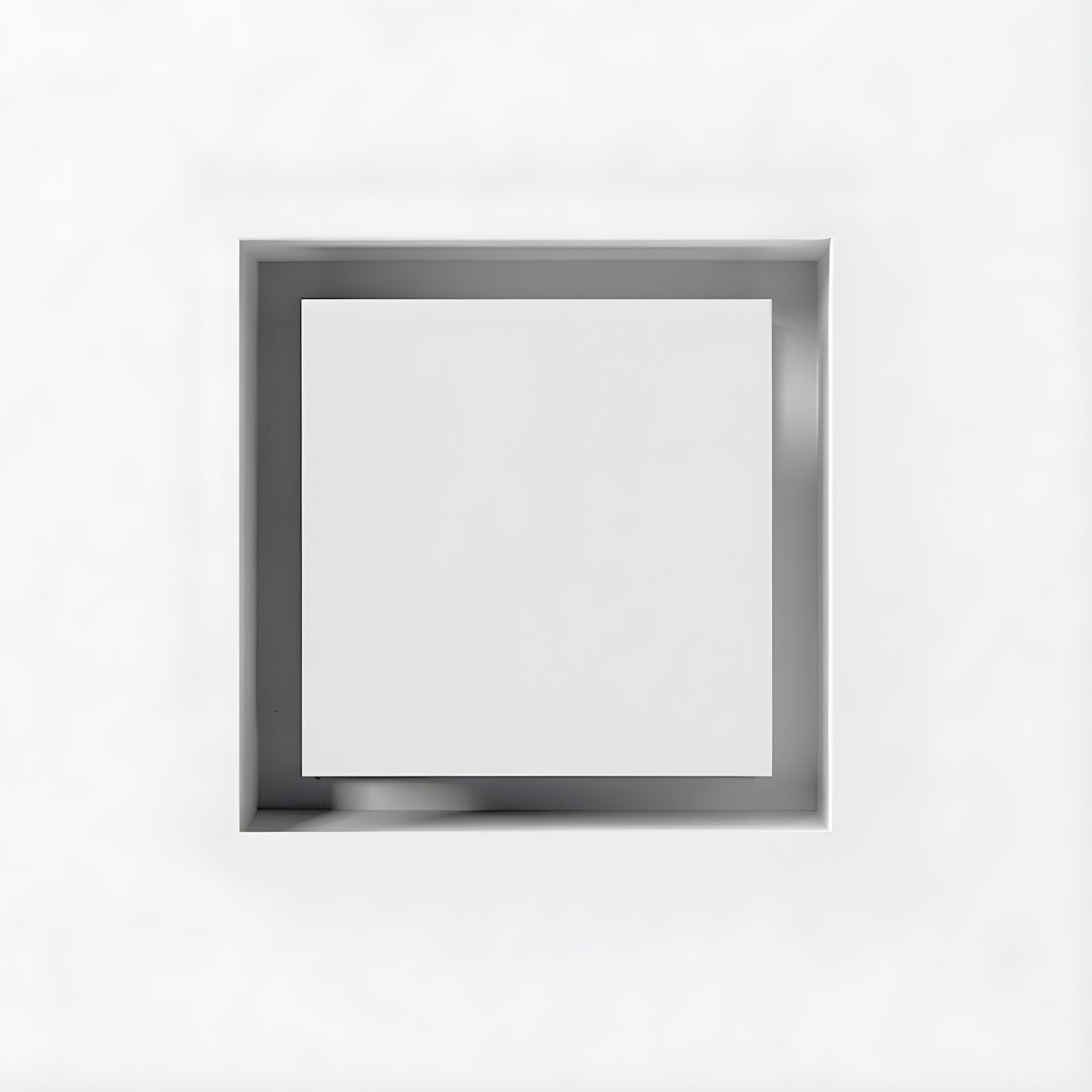 Installed Underside Fanco Designer 125mm Square Bathroom Ventilation Kit White EKEVSQTT125 - The Blue Space