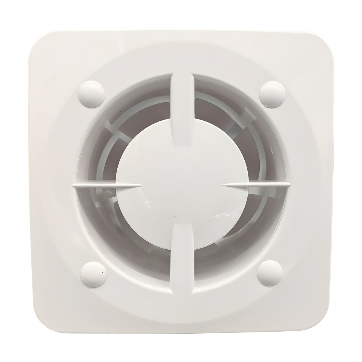 No Cover Fanco Dynamic 100mm Duct Square Exhaust Fan Matte White W-EMVUDY11-MWH - The Blue Space