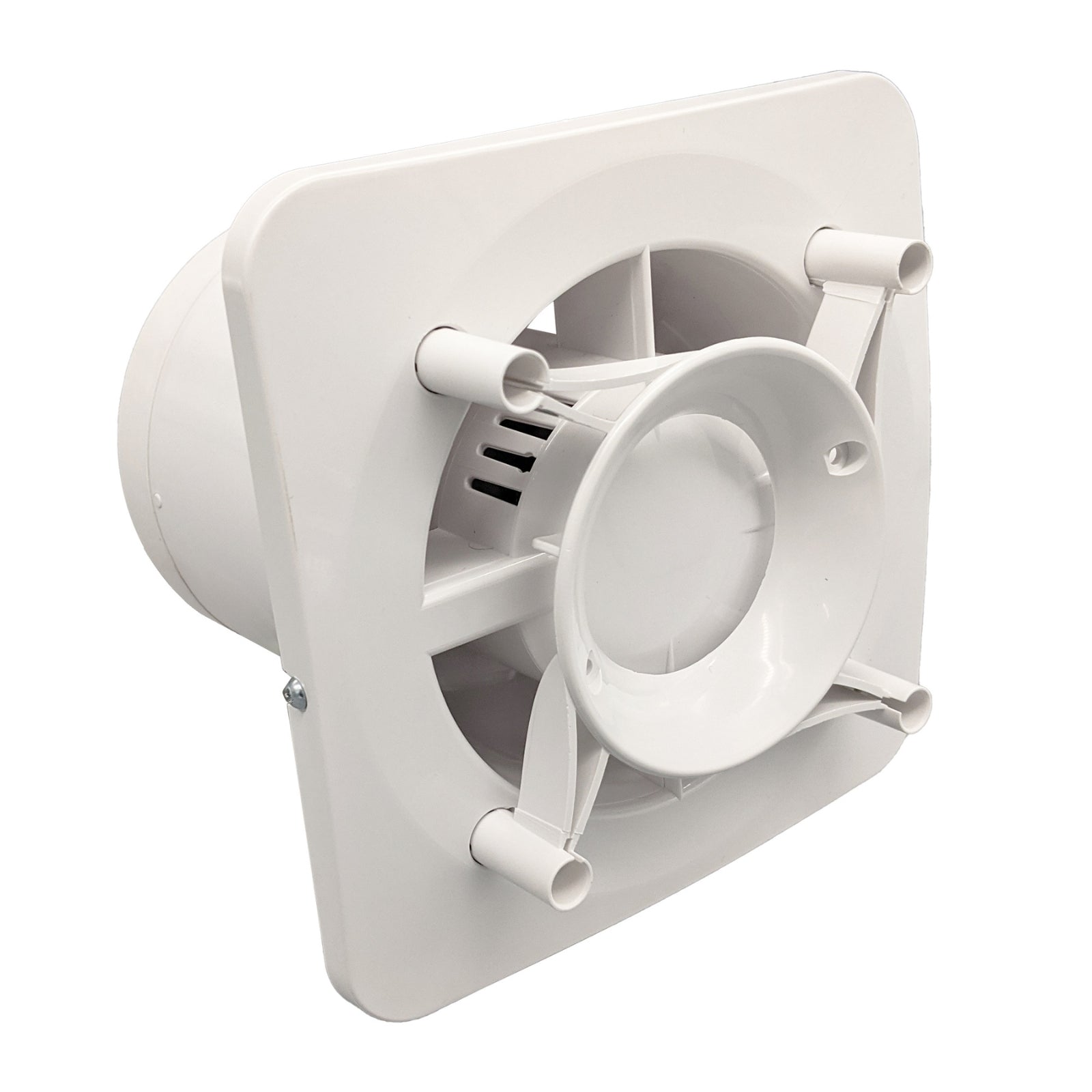 No Cover Fanco Dynamic 125mm Duct Square Exhaust Fan Gloss White W-EMVUDY12-GWH - The Blue Space