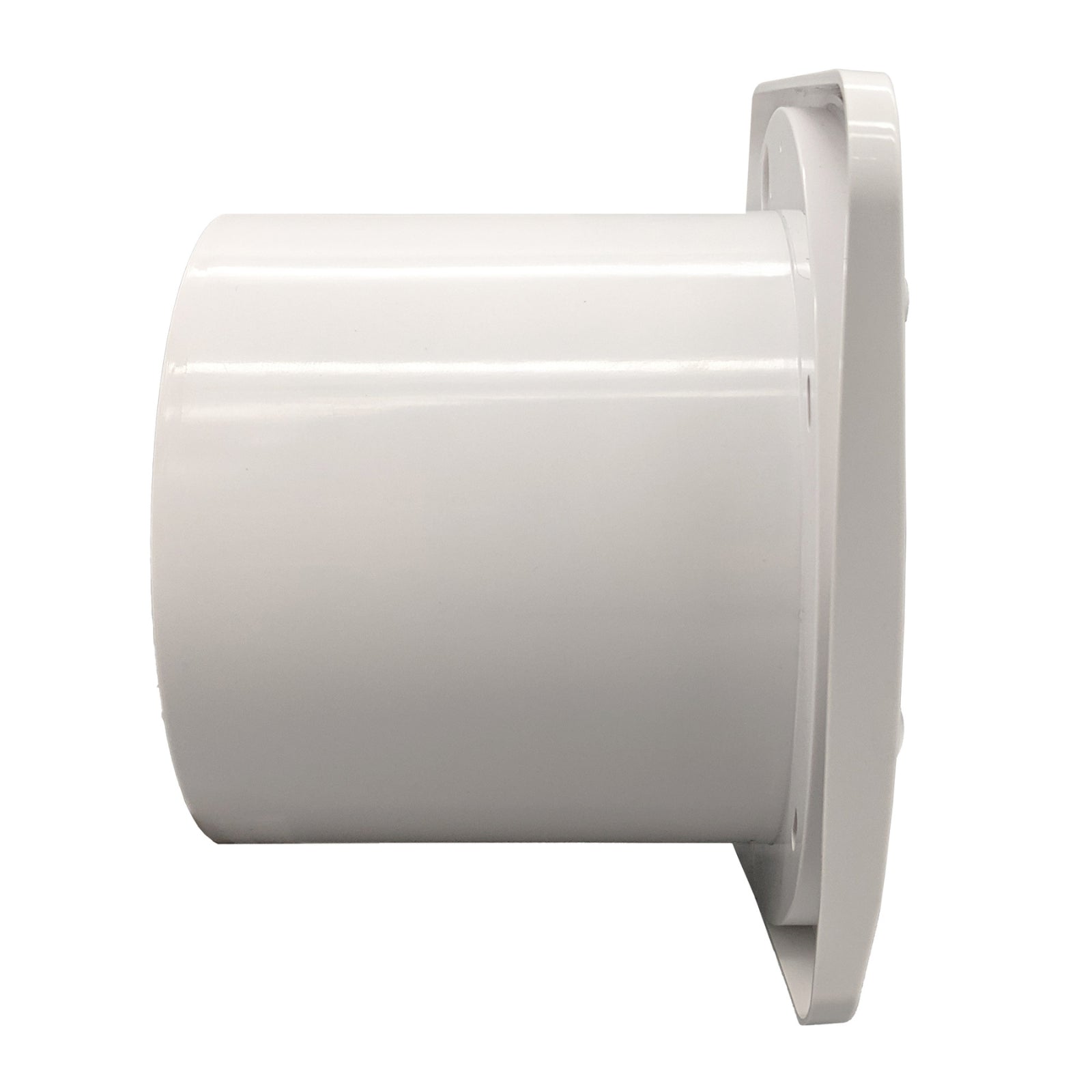 Side View Fanco Dynamic 125mm Duct Square Exhaust Fan Gloss White W-EMVUDY12-GWH - The Blue Space