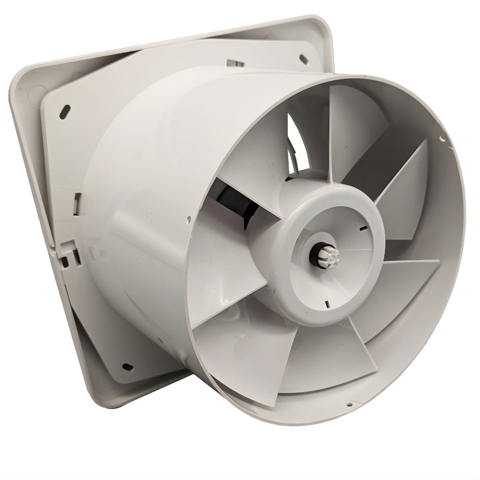Fanco Dynamic Wall/Ceiling 125mm Duct Square Exhaust Fan Matte White