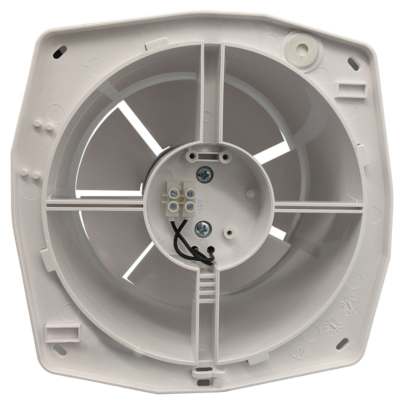 Internal Front Fanco Dynamic 150mm Duct Square Exhaust Fan Gloss White W-EMVUDY13-GWH - The Blue Space