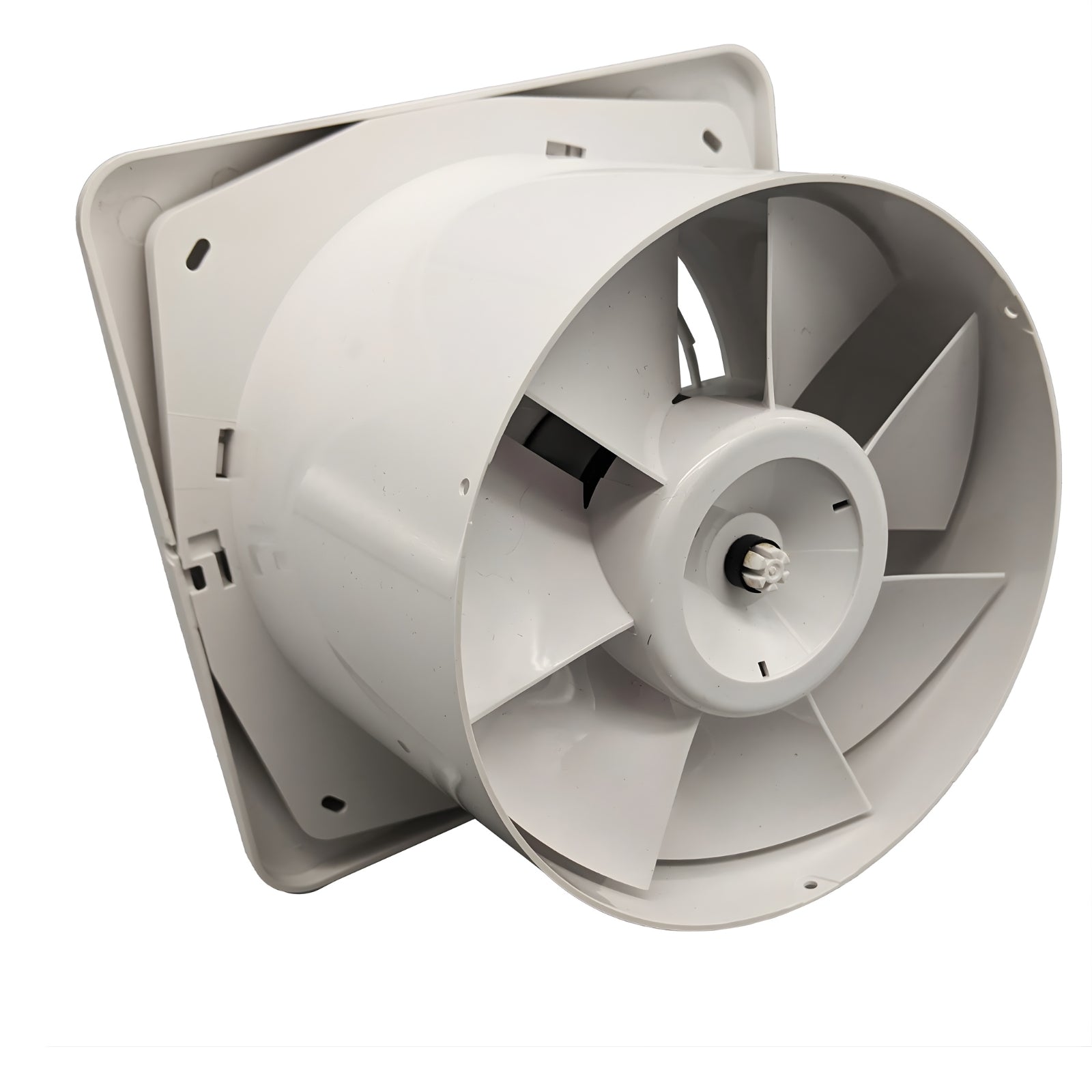 No Cover Back Fanco Dynamic 150mm Duct Square Exhaust Fan Matte White W-EMVUDY13-MWH - The Blue Space