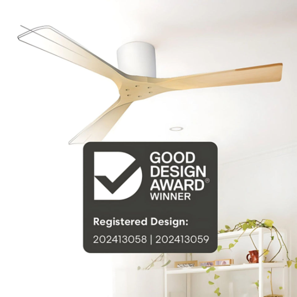 Fanco EarthFirst Gaia 48" (122cm) DC Ceiling Fan - Ecru and Natural Timber
