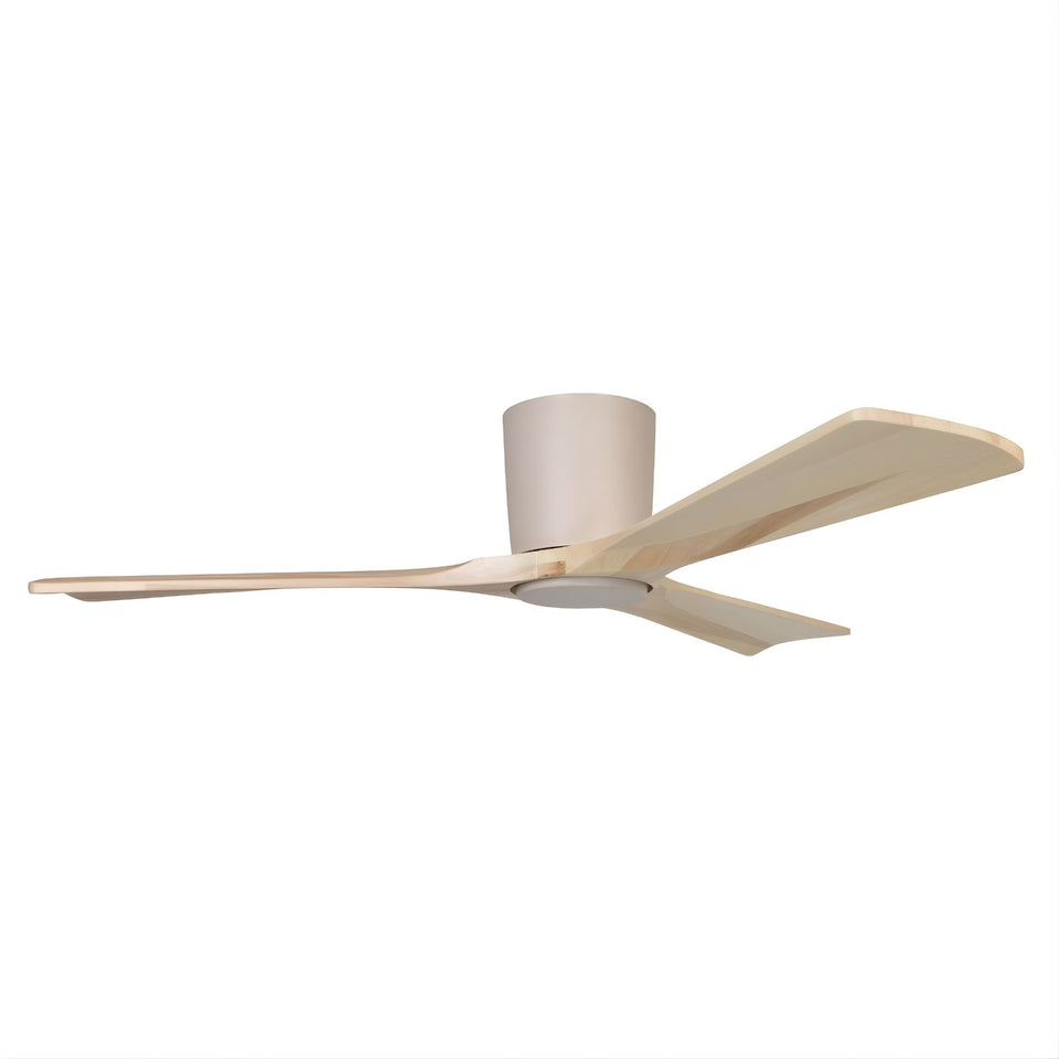 Fanco EarthFirst Gaia 48" (122cm) DC Ceiling Fan with Base Cap- Ecru and Natural Timber