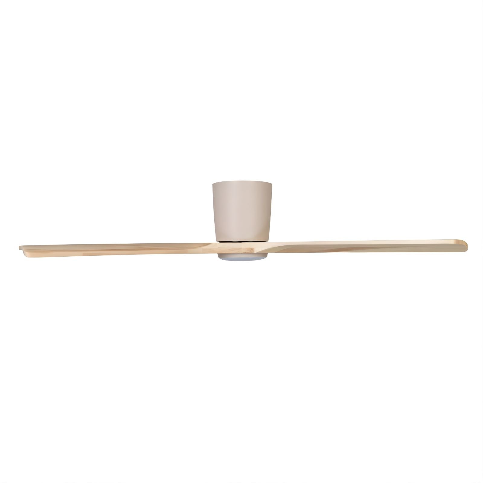 Side Fanco EarthFirst Gaia 48" (122cm) DC Ceiling Fan with LED Light - Ecru and Natural Timber KF2201/619A - The Blue Space