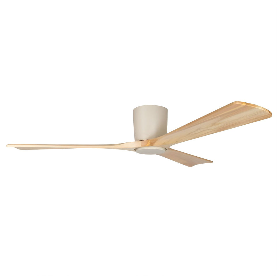 Fanco EarthFirst Gaia 54" (137cm) DC Ceiling Fan with Base Cap - Ecru and Natural Timber