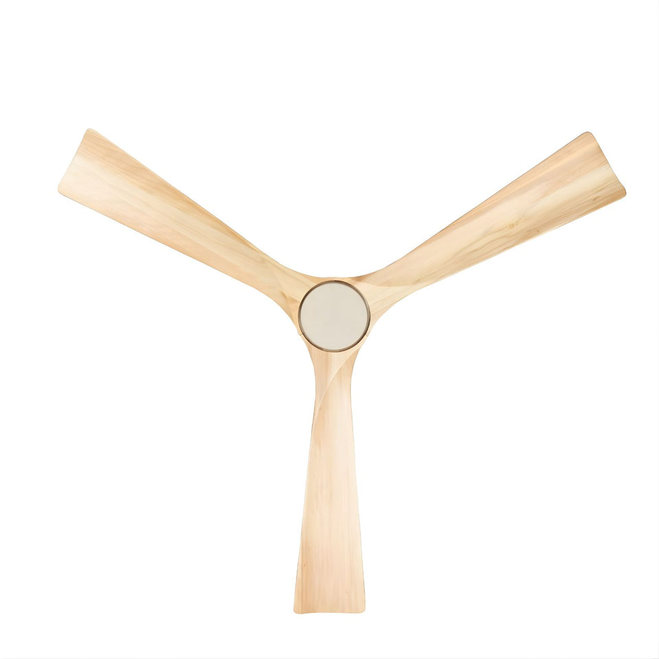 Fanco EarthFirst Gaia 54" (137cm) DC Ceiling Fan with Base Cap - Ecru and Natural Timber
