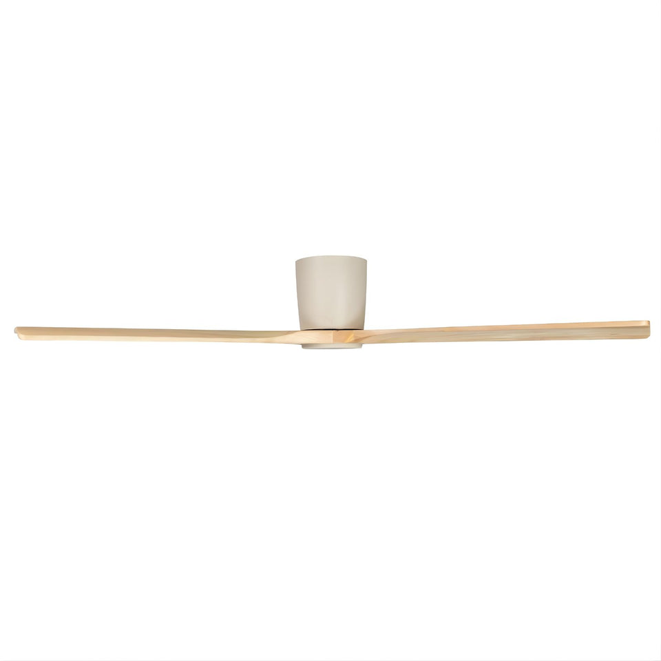 Fanco EarthFirst Gaia 54" (137cm) DC Ceiling Fan with Base Cap - Ecru and Natural Timber