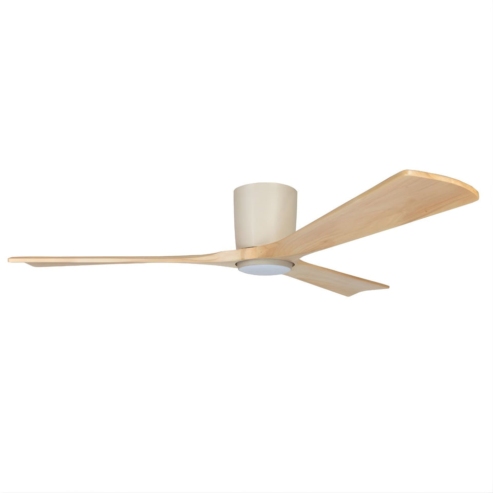 Fanco EarthFirst Gaia 54" (137cm) DC Ceiling Fan with LED Light - Ecru and Natural Timber