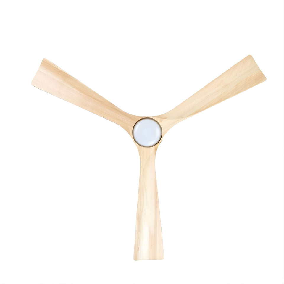 Fanco EarthFirst Gaia 54" (137cm) DC Ceiling Fan with LED Light - Ecru and Natural Timber