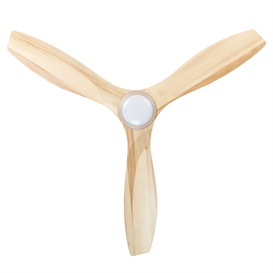 Fanco EarthFirst Wynd 52'' (132cm) DC Ceiling Fan with LED Light - Ecru and Natural Timber
