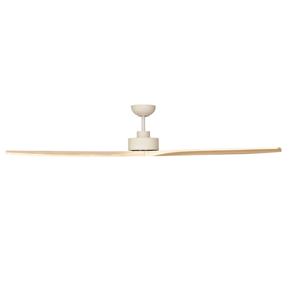 Fanco EarthFirst Wynd 60'' (152cm) DC Ceiling Fan with Base Cap- Ecru and Natural Timber