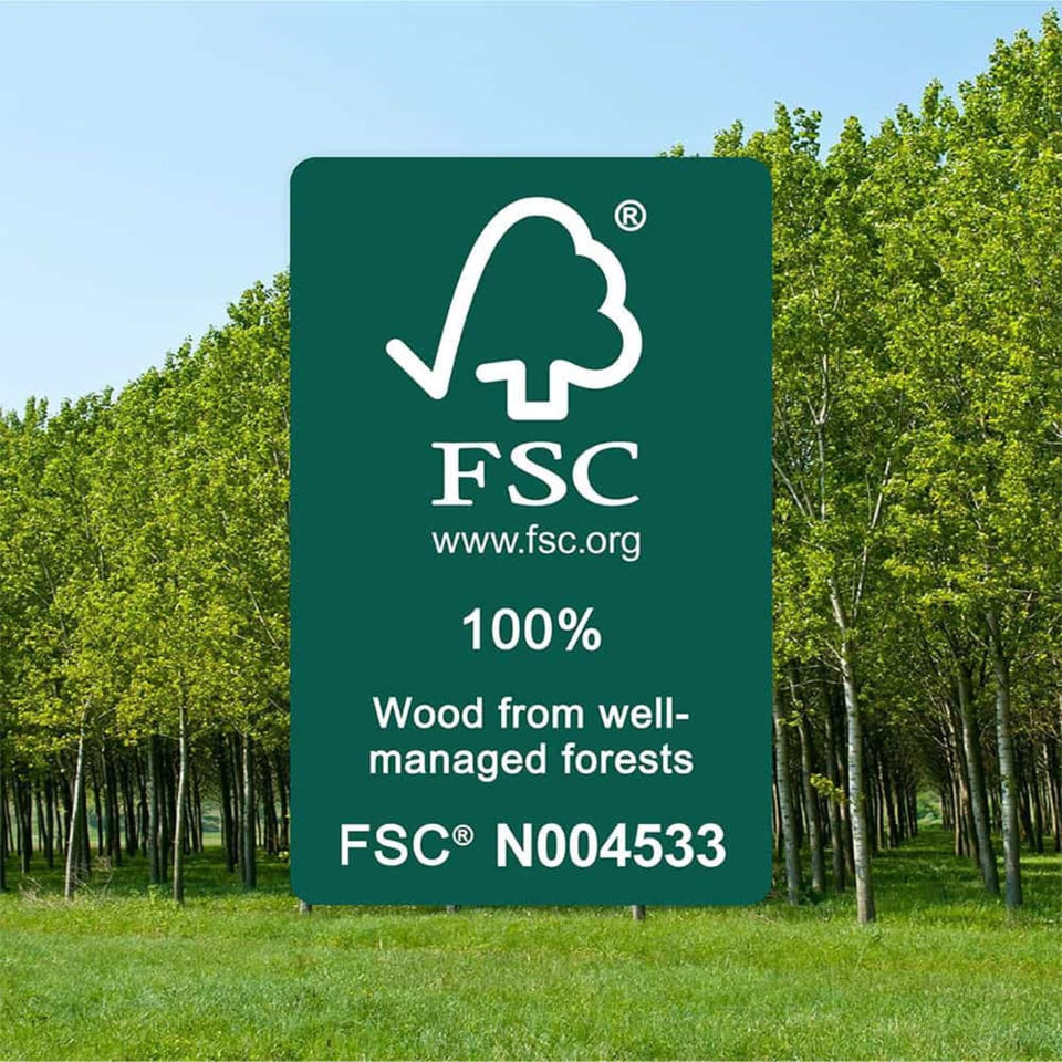 Fanco EarthFirst Wynd 60'' (152cm) DC Ceiling Fan with LED Light - Ecru and Natural Timber