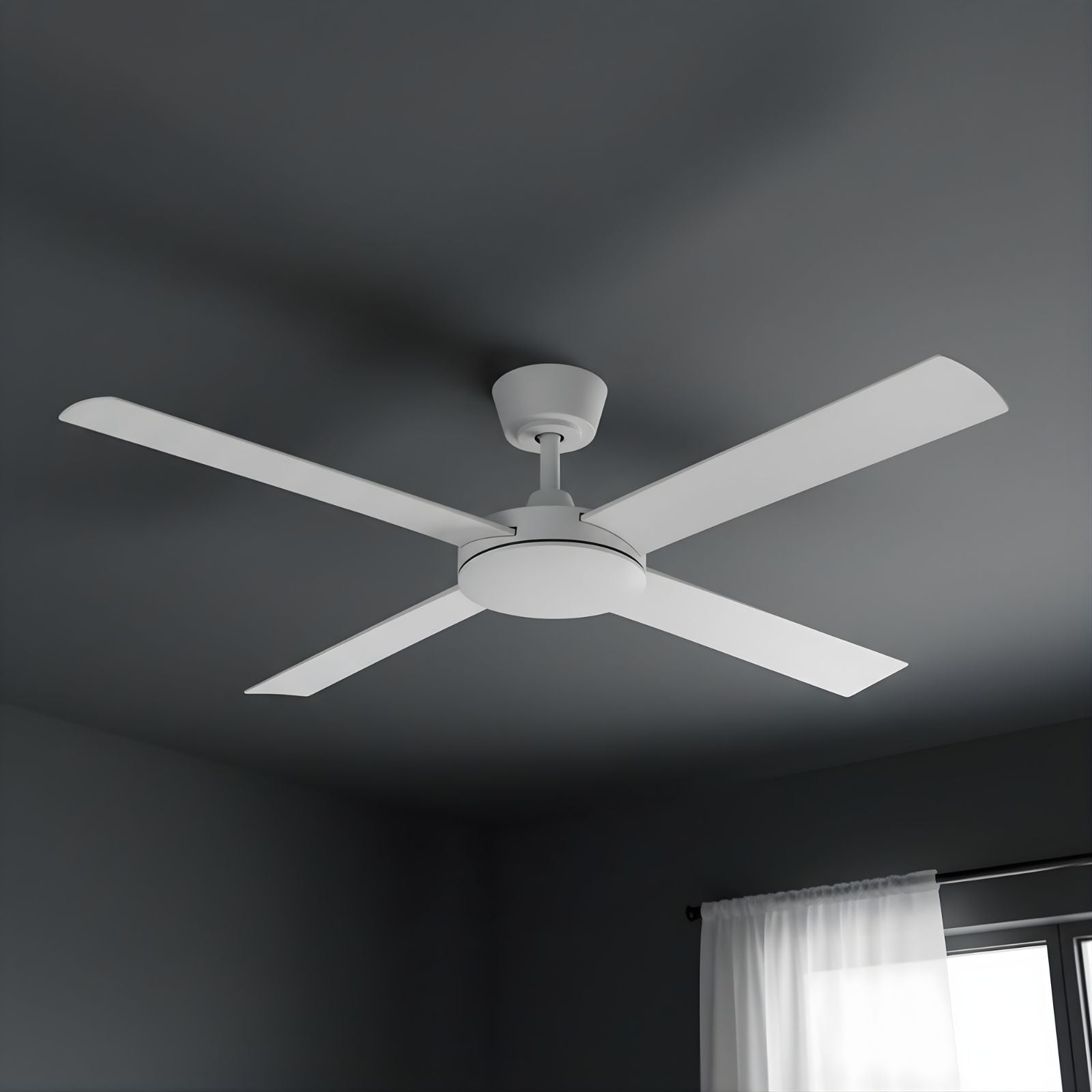 Close Up Fanco Eco Silent Pro 56'' (142cm) DC Ceiling Fan White F1140/101C - The Blue Space