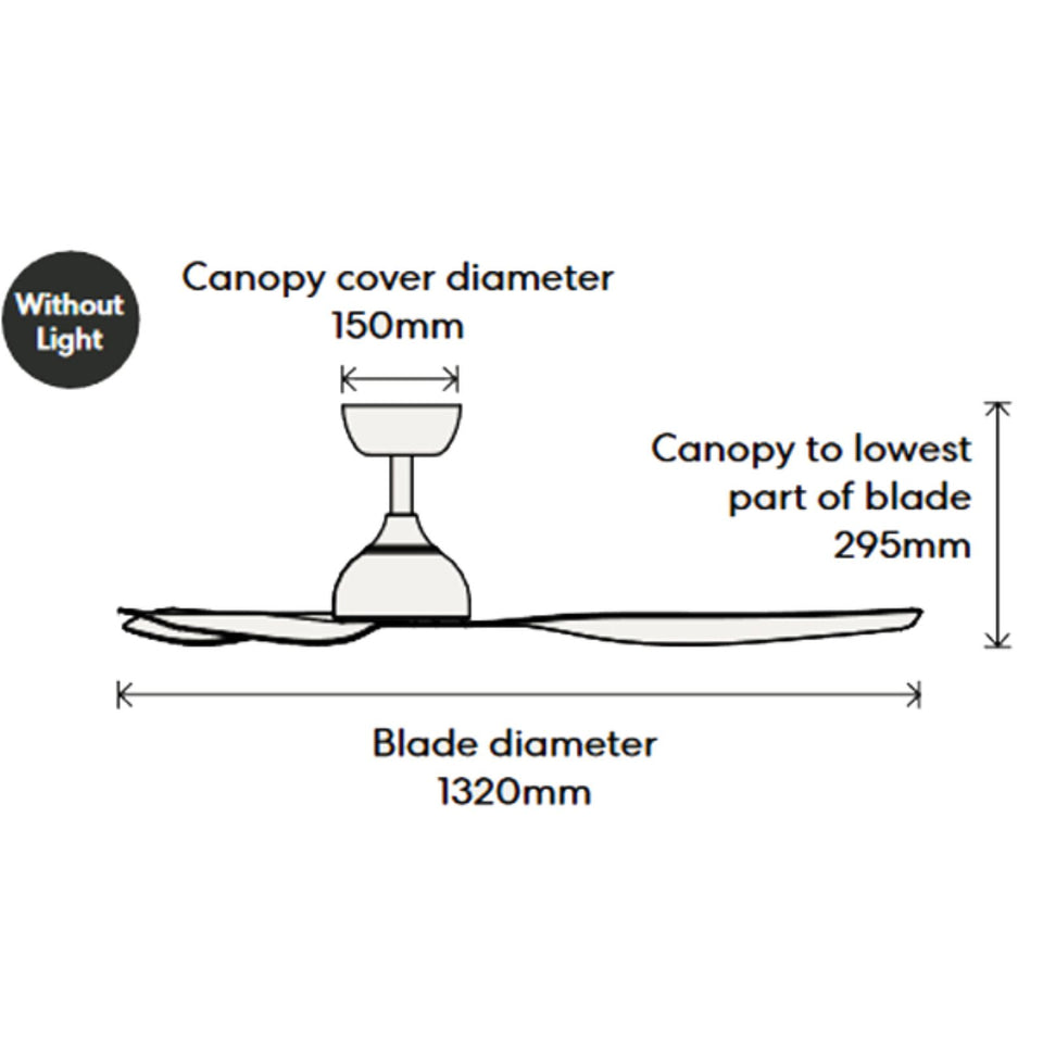 Fanco Eco Style 52'' (132cm) DC Ceiling Fan - White and Beechwood