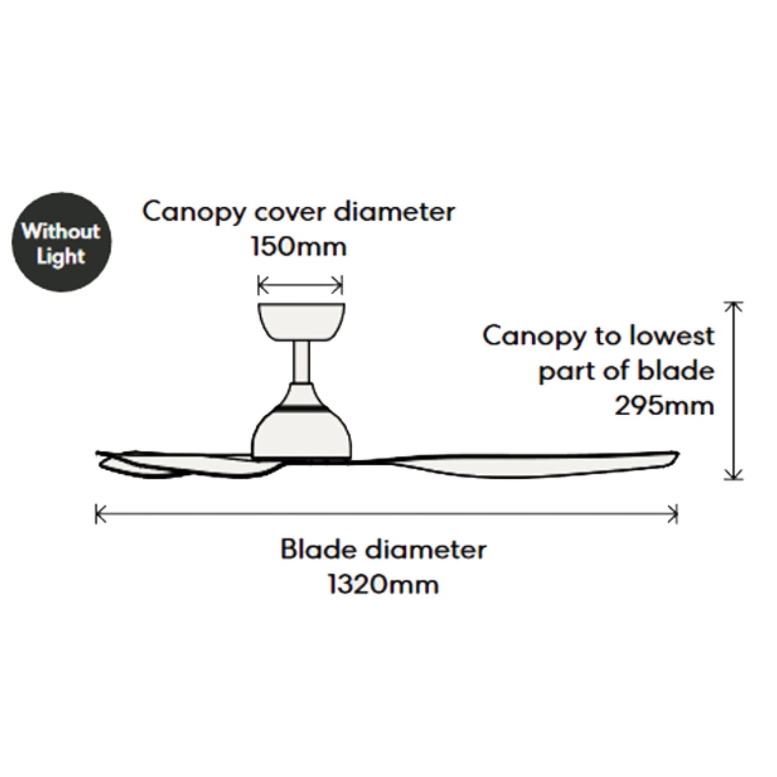 Dimension Fanco Eco Style 52'' (132cm) DC Ceiling Fan - White F4010/101B - The Blue Space