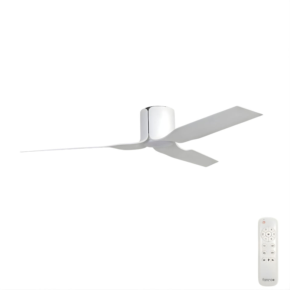 Fanco Flow 52'' (132cm) DC Ceiling Fan with LED Light - White
