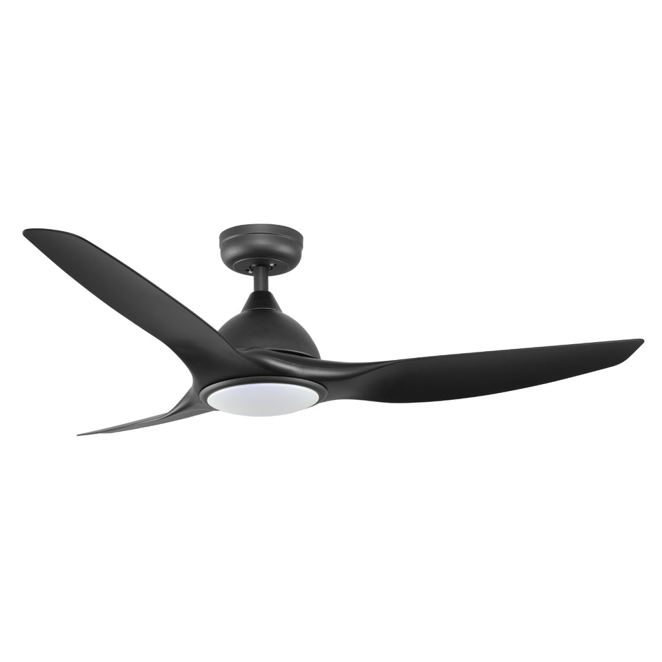 Fanco Horizon High Airflow 52" (132cm) DC Ceiling Fan with LED Light - Black