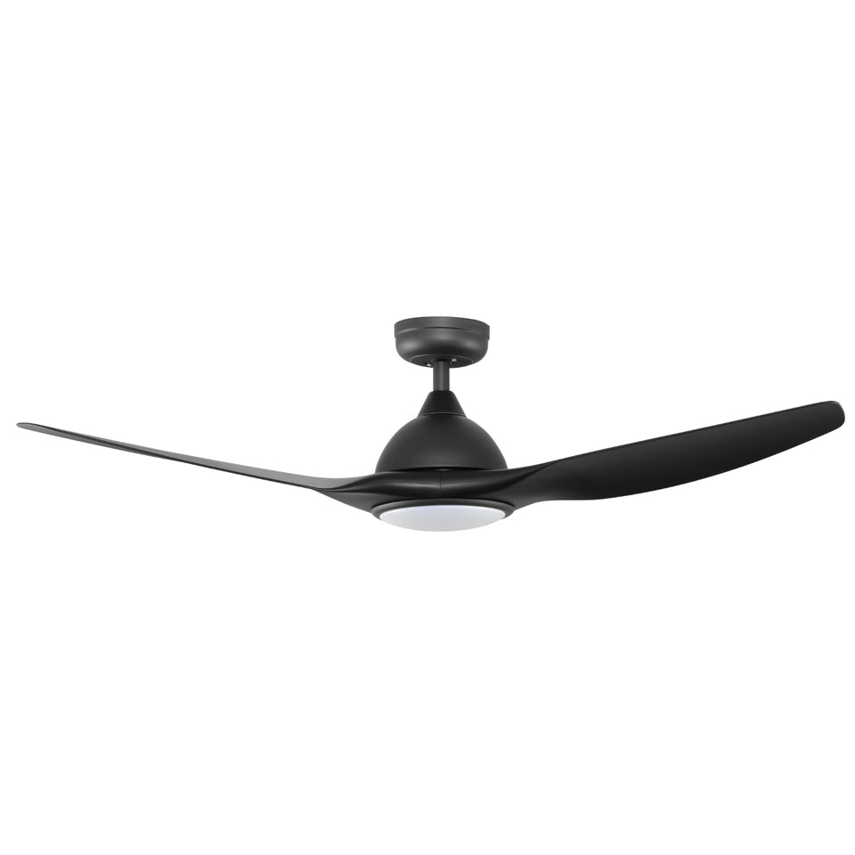 Fanco Horizon High Airflow 52" (132cm) DC Ceiling Fan with LED Light - Black