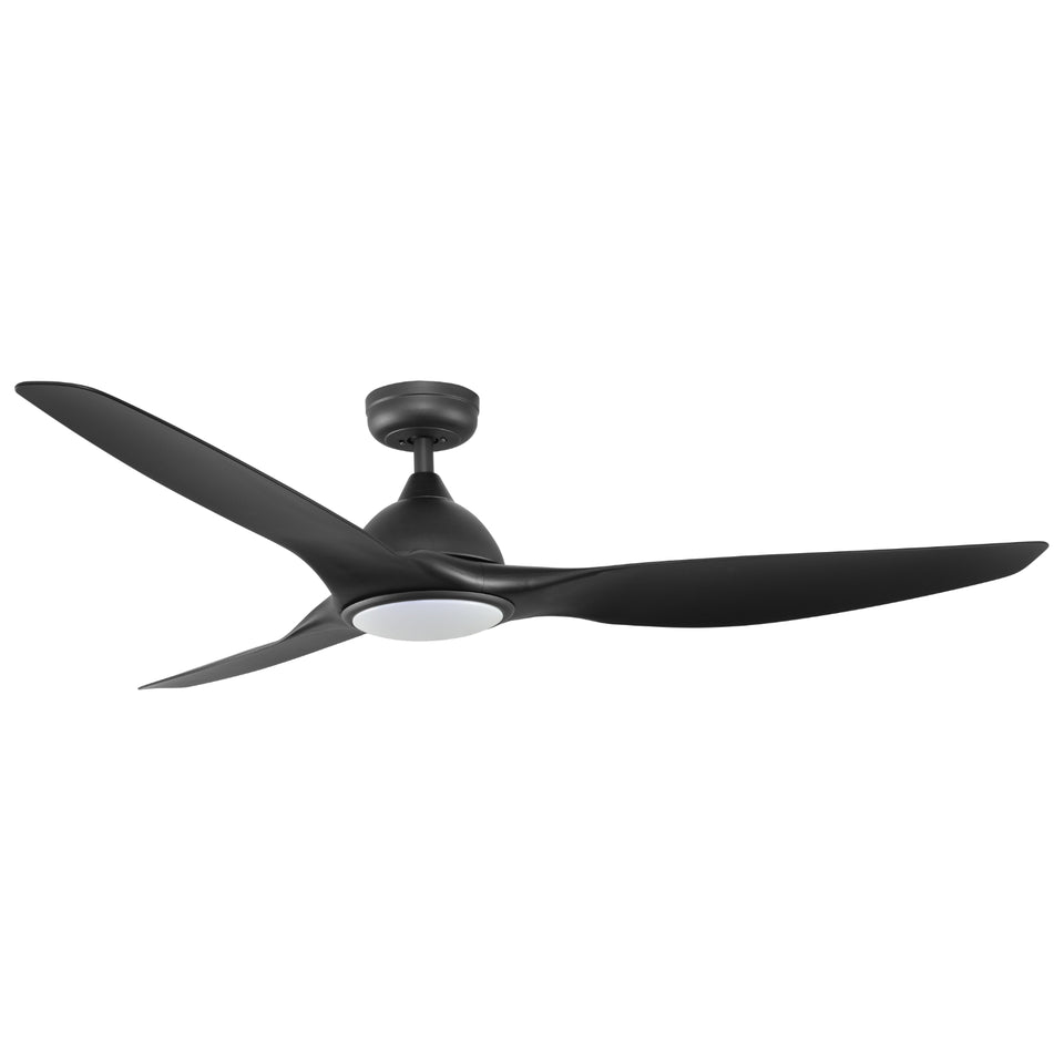 Fanco Horizon High Airflow 64" (162cm) DC Ceiling Fan with LED Light - Black