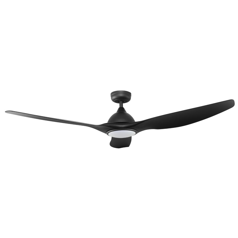Fanco Horizon High Airflow 64" (162cm) DC Ceiling Fan with LED Light - Black