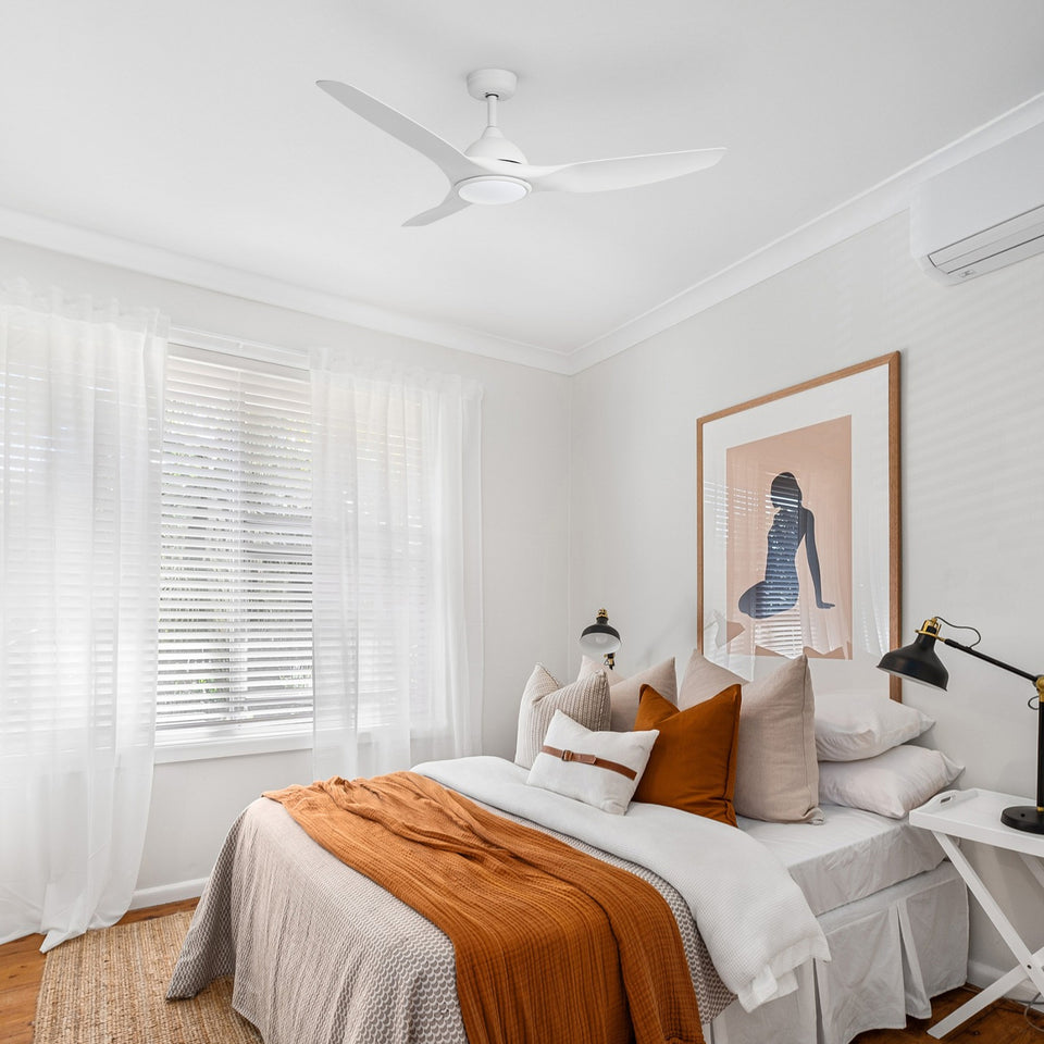 Fanco Horizon High Airflow 64" (162cm) DC Ceiling Fan with LED Light - White