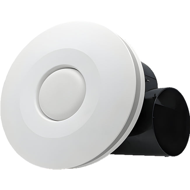 Fanco Hybrid 250 Round Exhaust Fan with LED White  W-ECVUHBM10-RWL - The Blue Space