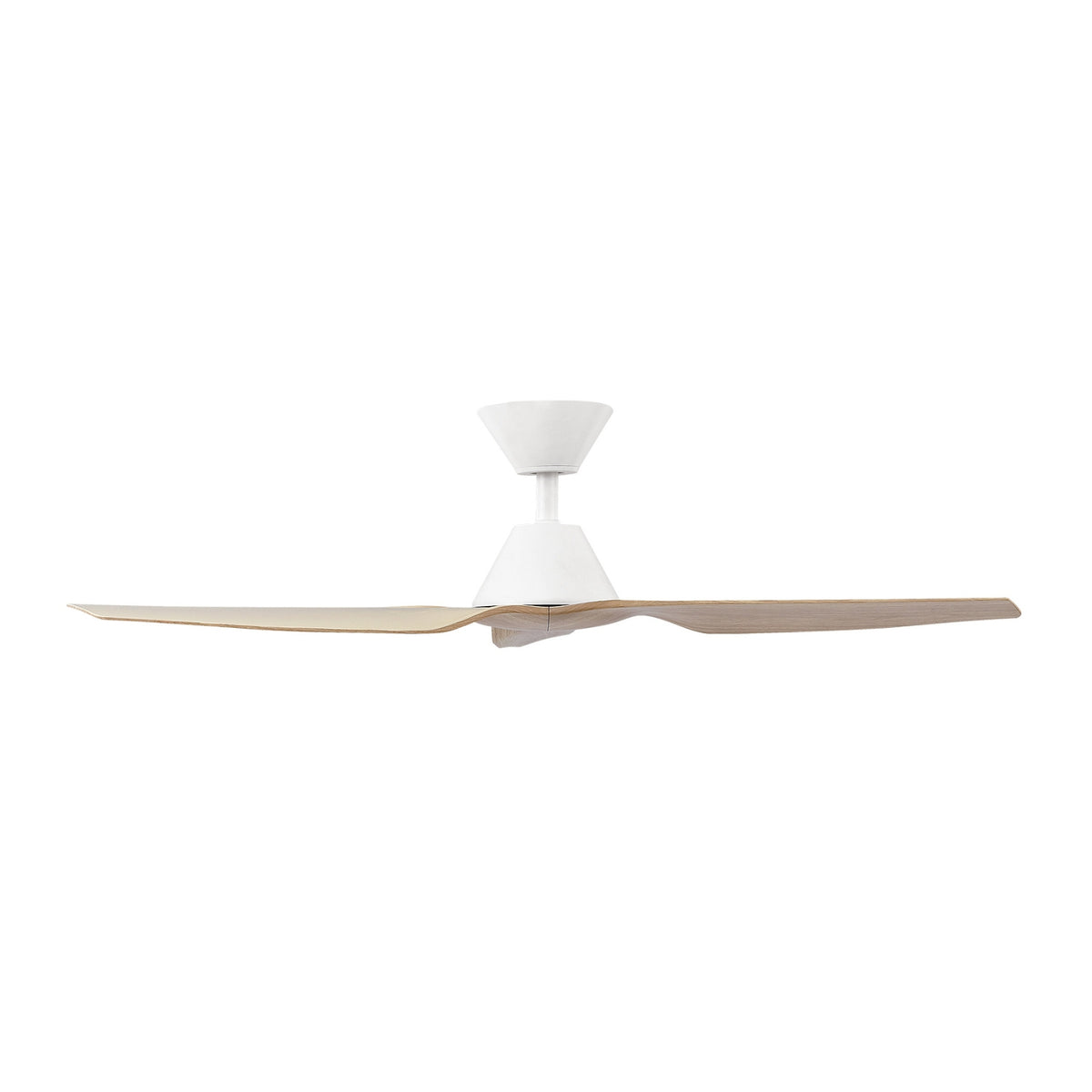 Side View Fanco Infinity-iD v3 48'' (122cm) DC Ceiling Fan - White and Beechwood F8000/121C - The Blue Space