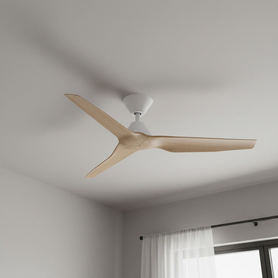 Fanco Infinity-iD v3 48'' (122cm) DC Ceiling Fan  White and Beechwood
