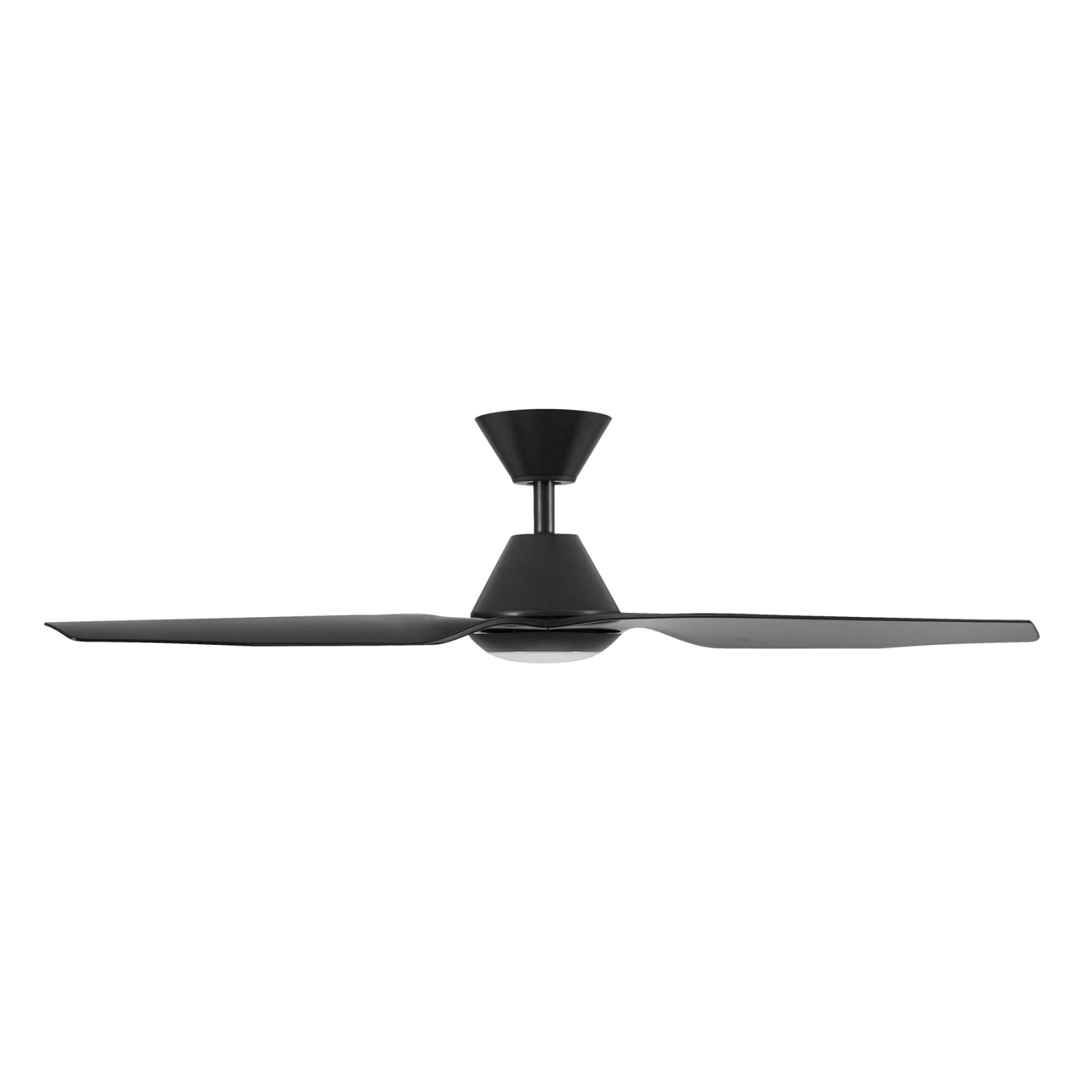 Side View Fanco Infinity-iD v3 48'' (122cm) DC Ceiling Fan with LED Light Black F8001/202C - The Blue Space
