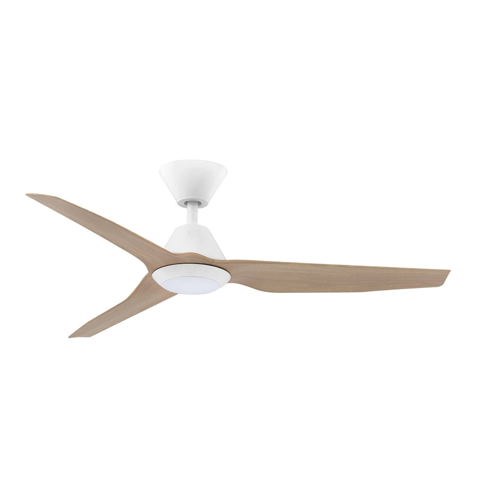 Fanco Infinity-iD v3 48'' (122cm) DC Ceiling Fan with LED Light White and Beechwood