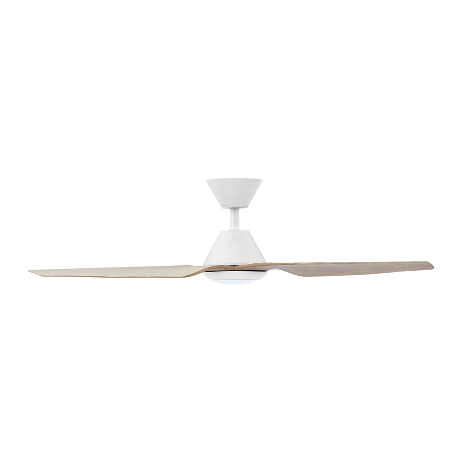 Fanco Infinity-iD v3 48'' (122cm) DC Ceiling Fan with LED Light White and Beechwood