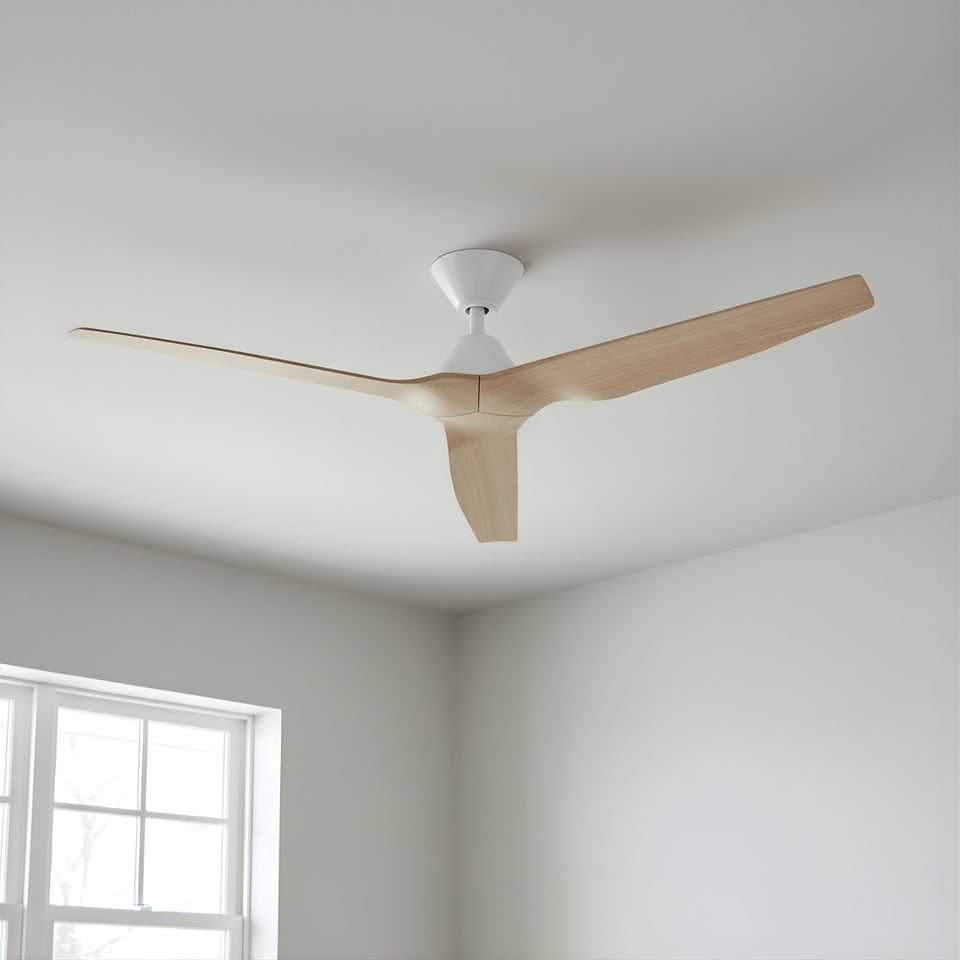 Fanco Infinity-iD v3 54'' (137cm) DC Ceiling Fan White and Beechwood