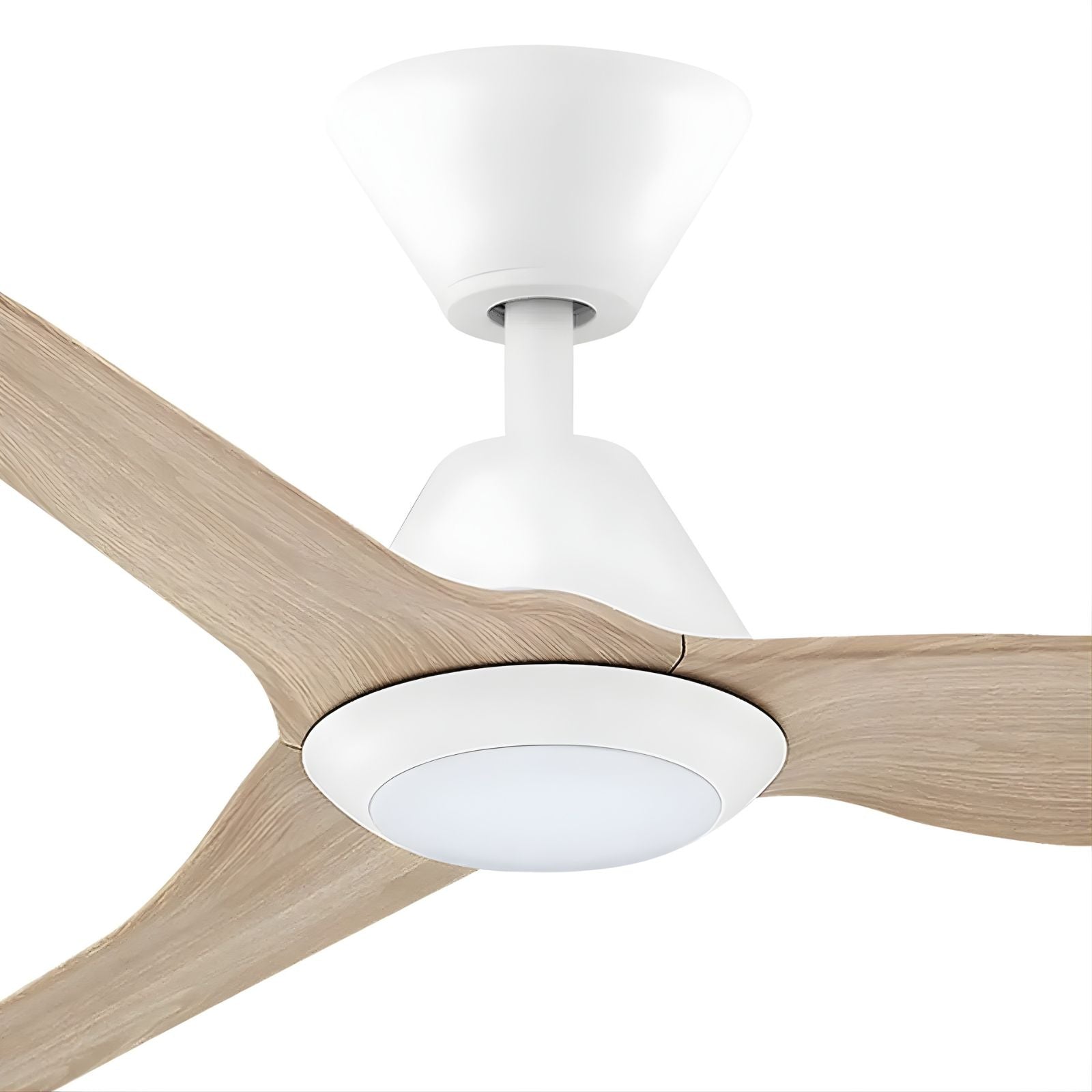 Details Fanco Infinity-iD v3 54'' (137cm) DC Ceiling Fan with LED Light White and Beechwood  F8031/121C - The Blue Space