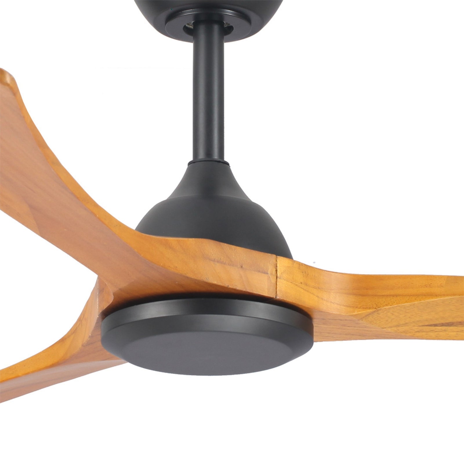 Details View Fanco Sanctuary 52'' (132cm) DC Ceiling Fan - Black and Teak F6000/218A - The Blue Space