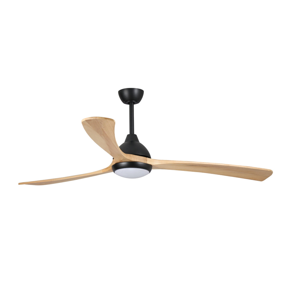 Fanco Sanctuary 52'' (132cm) DC Ceiling Fan with LED Light - Black and Natural
