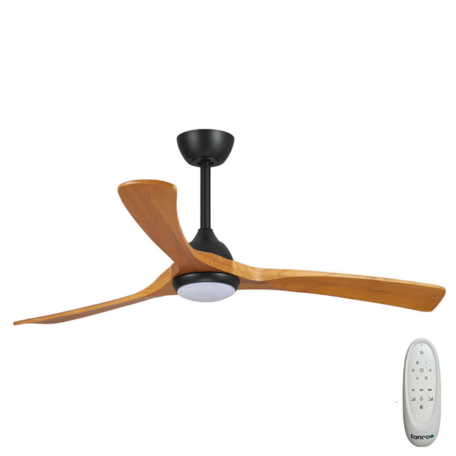 Fanco Sanctuary 52'' (132cm) DC Ceiling Fan with LED Light - Black and Teak