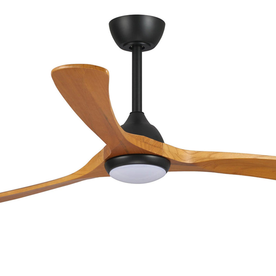Fanco Sanctuary 52'' (132cm) DC Ceiling Fan with LED Light - Black and Teak